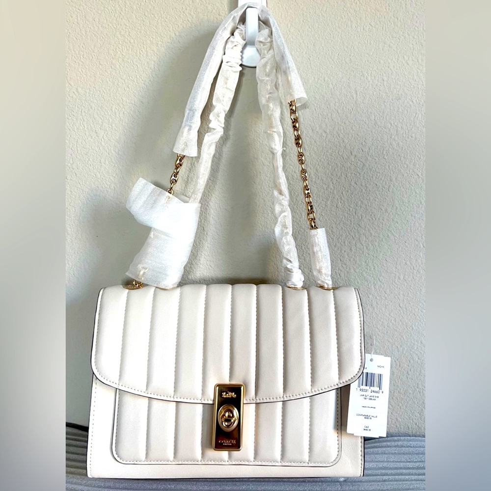 NWT Coach Lane Shoulder Bag With Puffy Linear Quilting